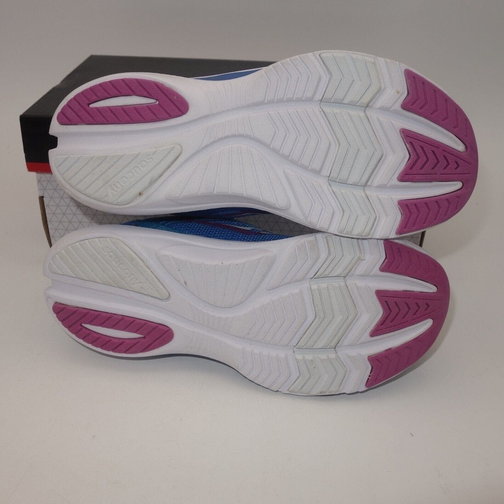 NEW Saucony Kinvara 12 Sneakers Lace Up Running Shoes Blue Pink Girl's 11 - Picture 8 of 11